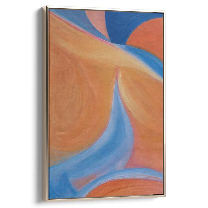 Dreams in Prism Colors: Abstract Interpretations in Blue and Orange Canvas Art Print