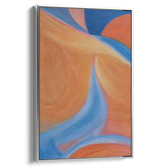 Dreams in Prism Colors: Abstract Interpretations in Blue and Orange Canvas Art Print