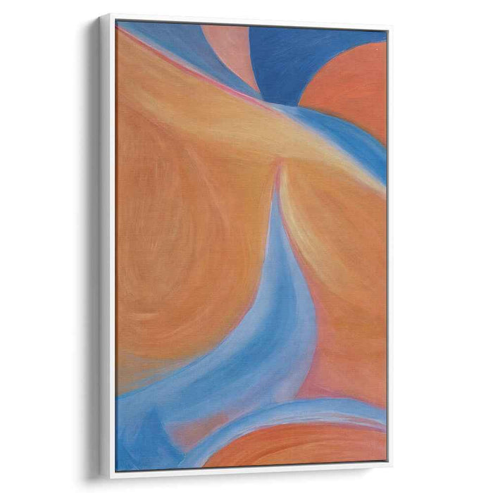 Dreams in Prism Colors: Abstract Interpretations in Blue and Orange Canvas Art Print