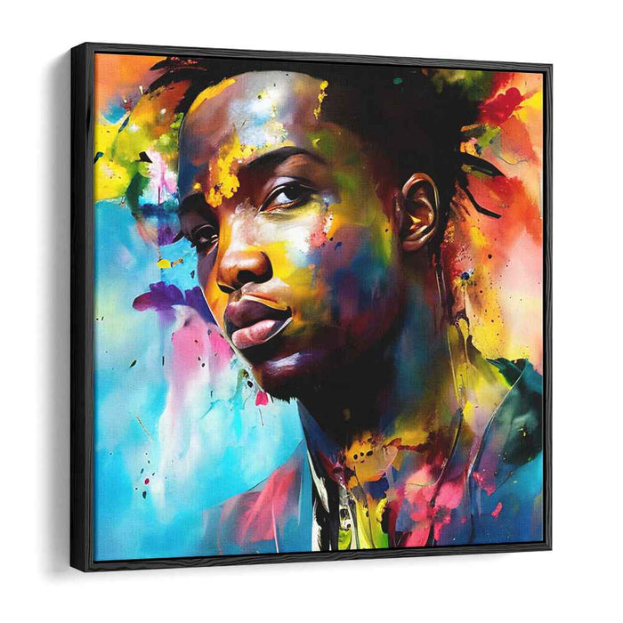 Vivid Expressions Mindscape: Contemporary Colorful Portrait Canvas Art Print