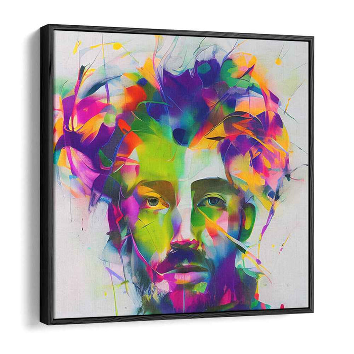 Abstract Realism Bursting Elements: Abstract Realism Color Explosion Canvas Art