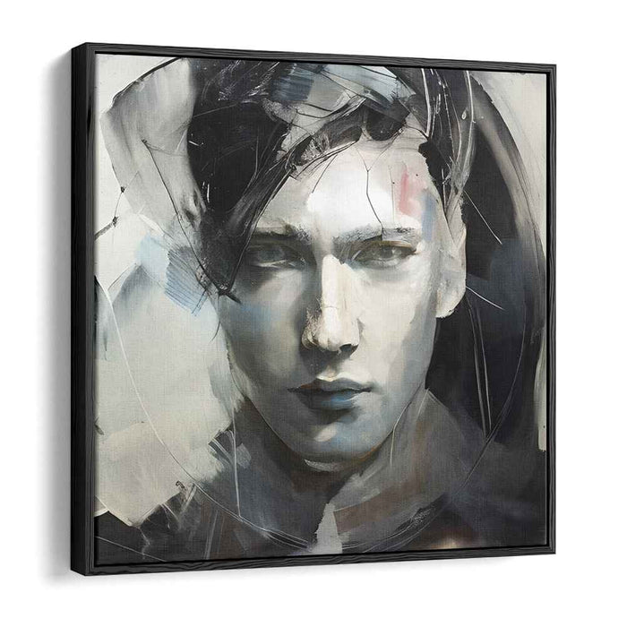 Ripple Palette Symphony: Contemporary Realist Abstract Portrait Canvas Art