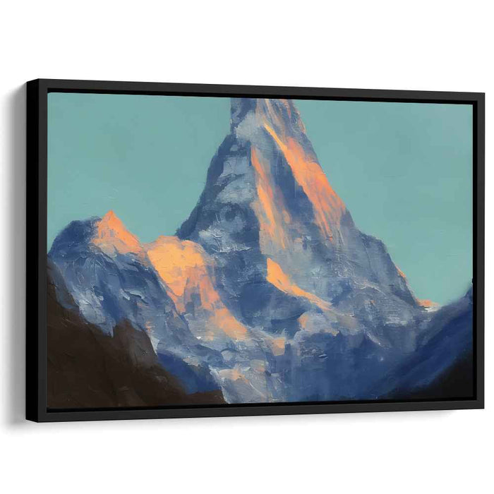 Twilight Alpine Glow: Alpine Glow at Dusk Canvas Art