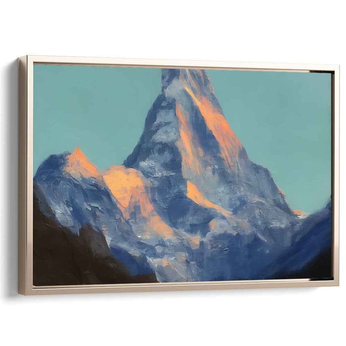Twilight Alpine Glow: Alpine Glow at Dusk Canvas Art