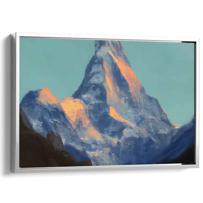 Twilight Alpine Glow: Alpine Glow at Dusk Canvas Art