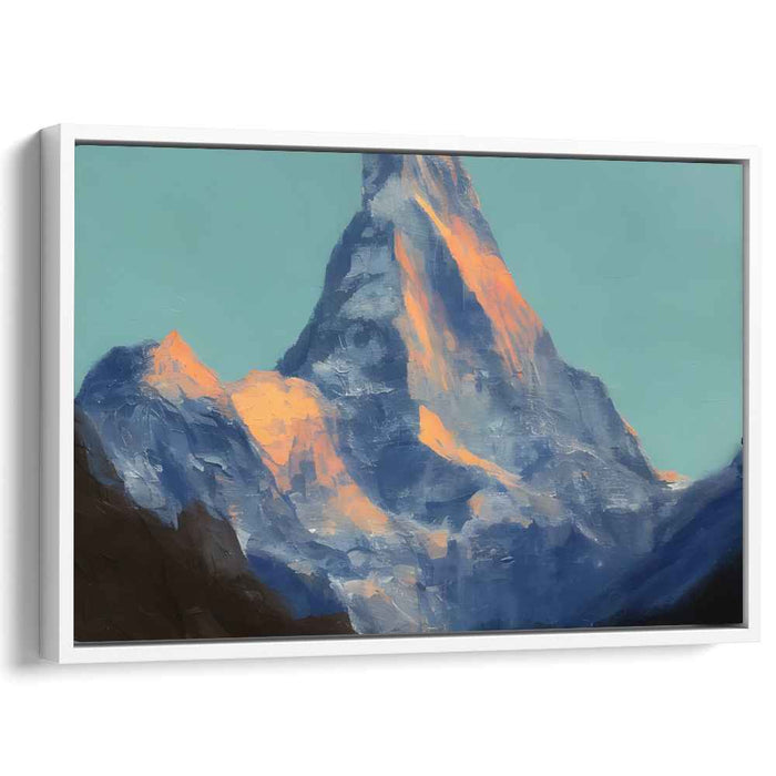 Twilight Alpine Glow: Alpine Glow at Dusk Canvas Art