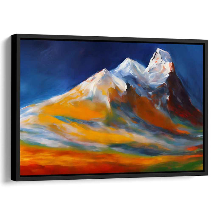 Scenic Majesty: Vibrant Mountain Landscape Canvas Art Print