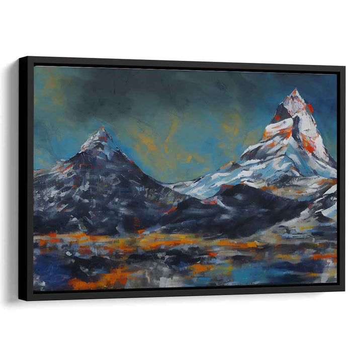 Alpine Euphony: Alpine Serenity in Oil Canvas Art