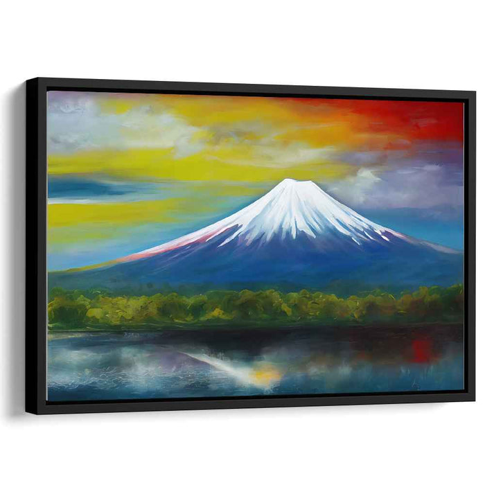 Colorburst Harmony Symphony: Vibrant Impressionist Landscape Canvas Art Print