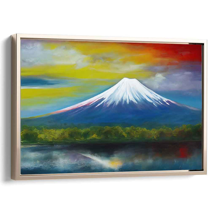 Colorburst Harmony Symphony: Vibrant Impressionist Landscape Canvas Art Print