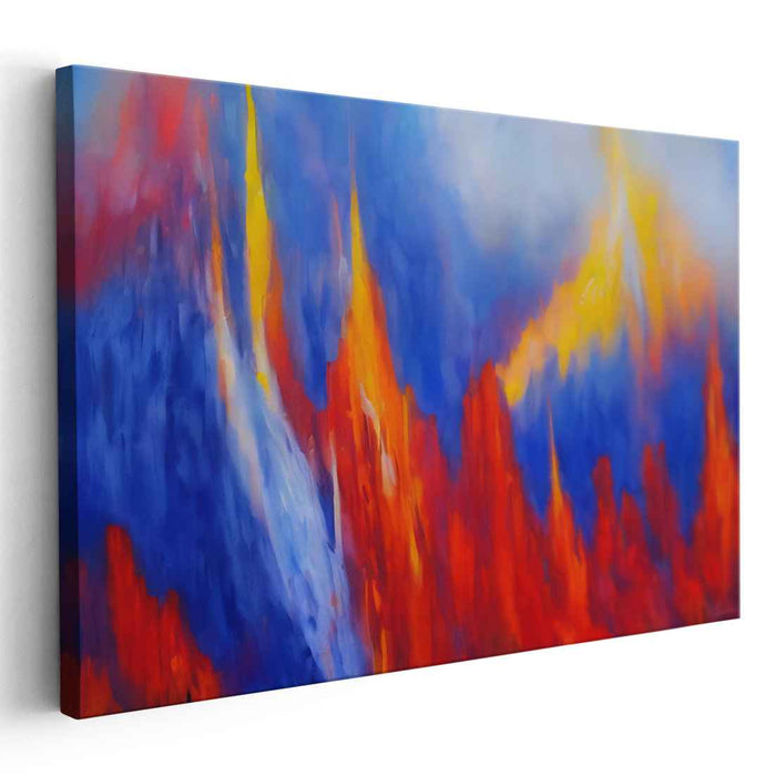 Harmony Amidst Turmoil: Abstract Expressionist Canvas Art Print