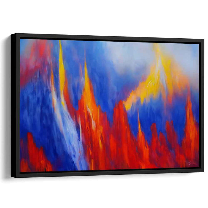 Harmony Amidst Turmoil: Abstract Expressionist Canvas Art Print