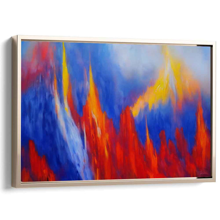Harmony Amidst Turmoil: Abstract Expressionist Canvas Art Print