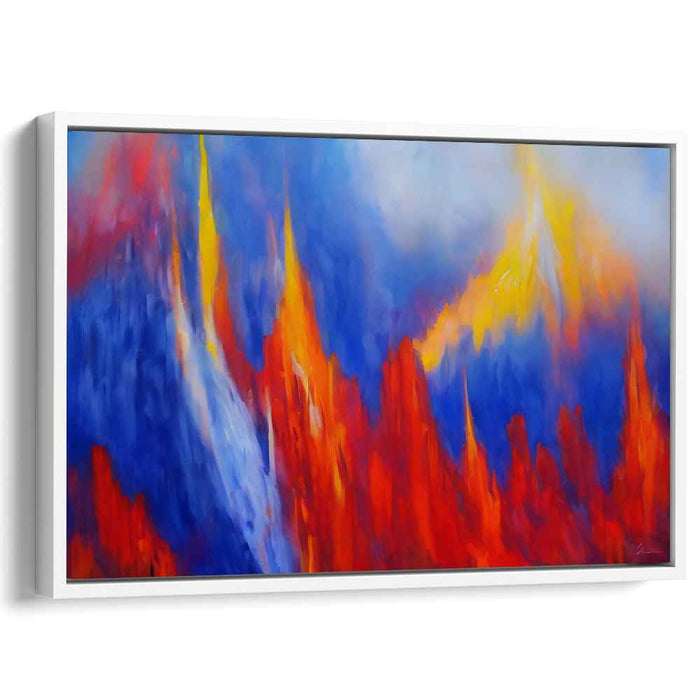 Harmony Amidst Turmoil: Abstract Expressionist Canvas Art Print