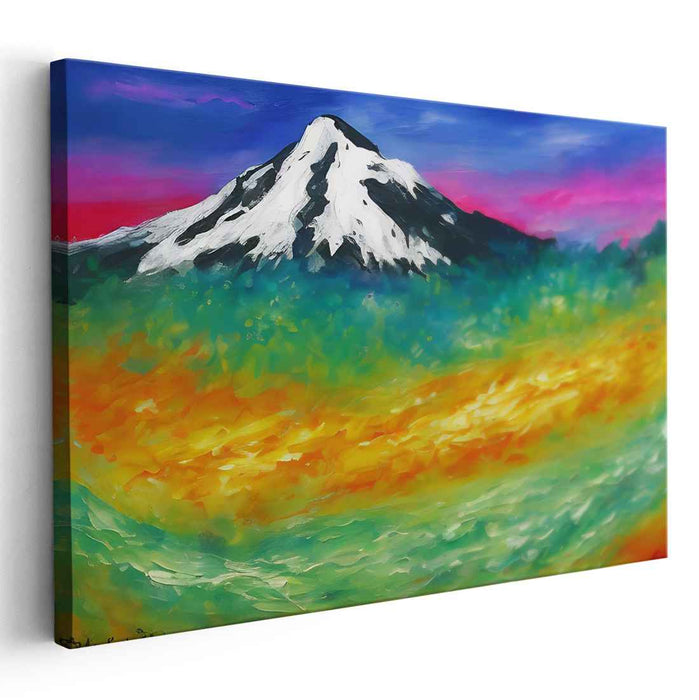 Colorful Dreamscapes Fusion: Expressionist Landscape Canvas Art