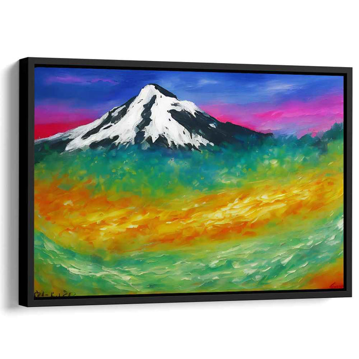 Colorful Dreamscapes Fusion: Expressionist Landscape Canvas Art