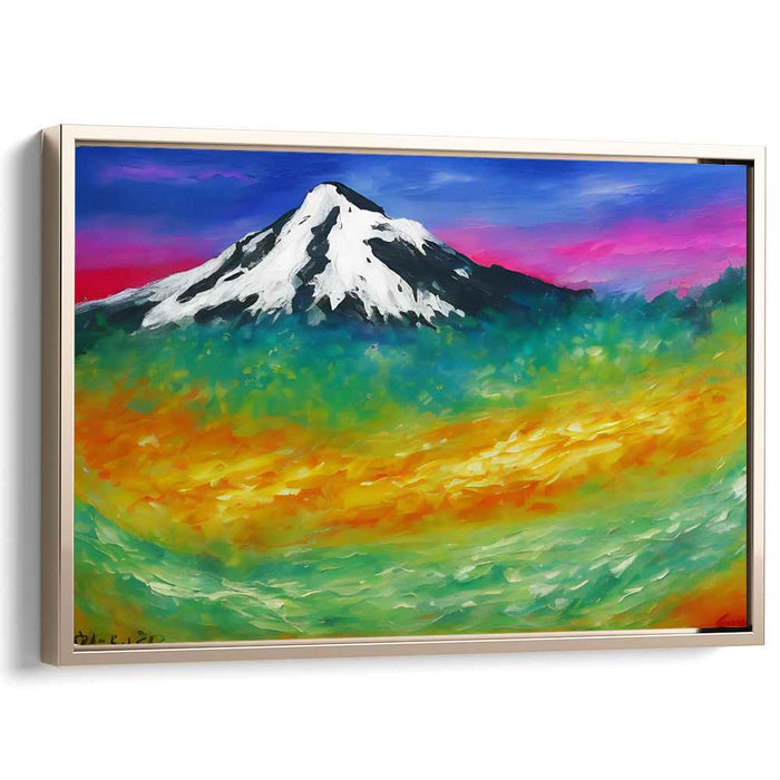 Colorful Dreamscapes Fusion: Expressionist Landscape Canvas Art