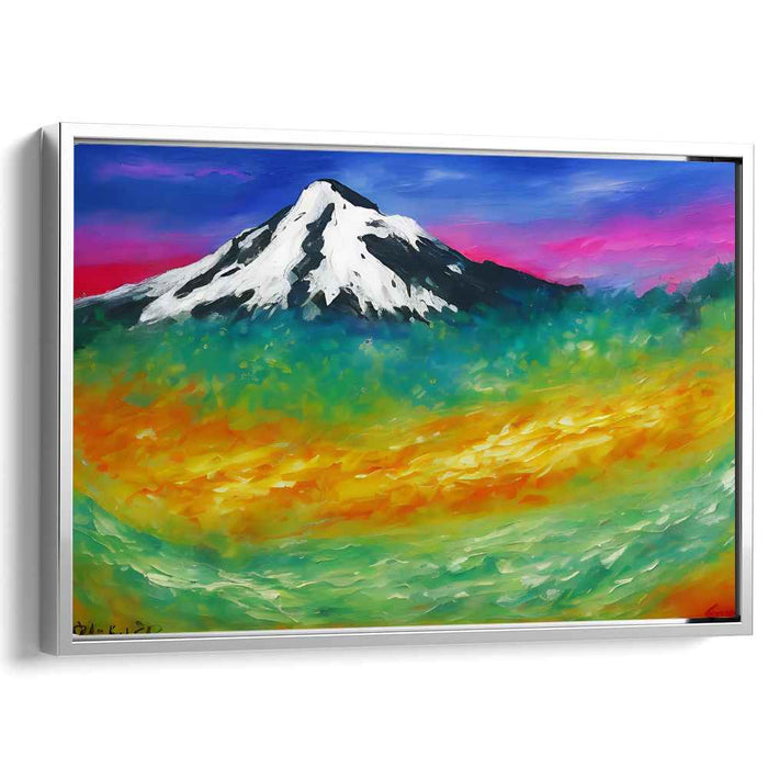 Colorful Dreamscapes Fusion: Expressionist Landscape Canvas Art