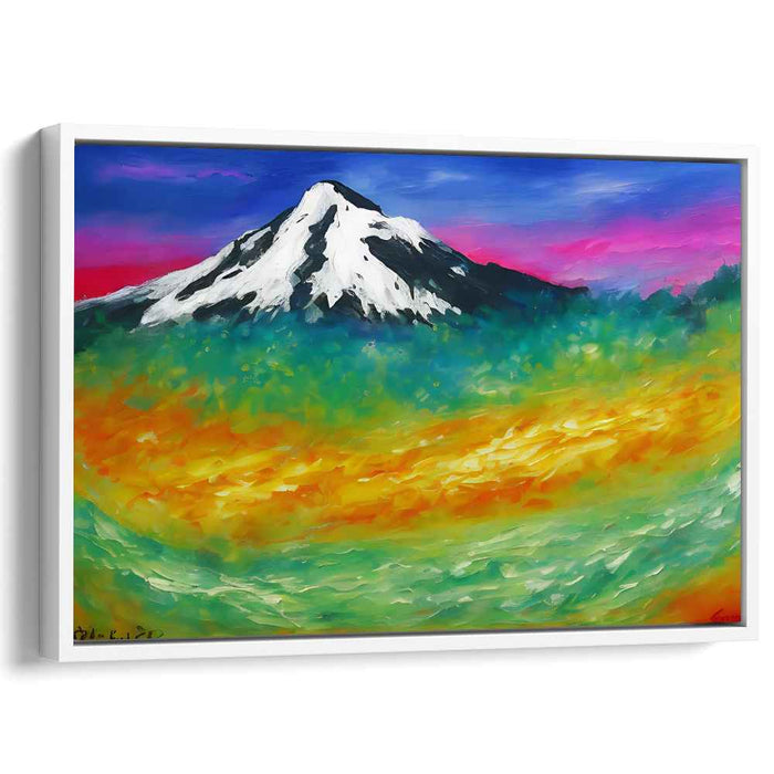 Colorful Dreamscapes Fusion: Expressionist Landscape Canvas Art