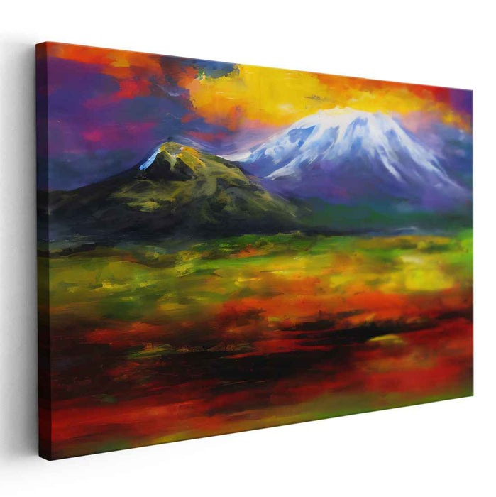 Volcanic Eruption: A Passionate Landscape Canvas Art