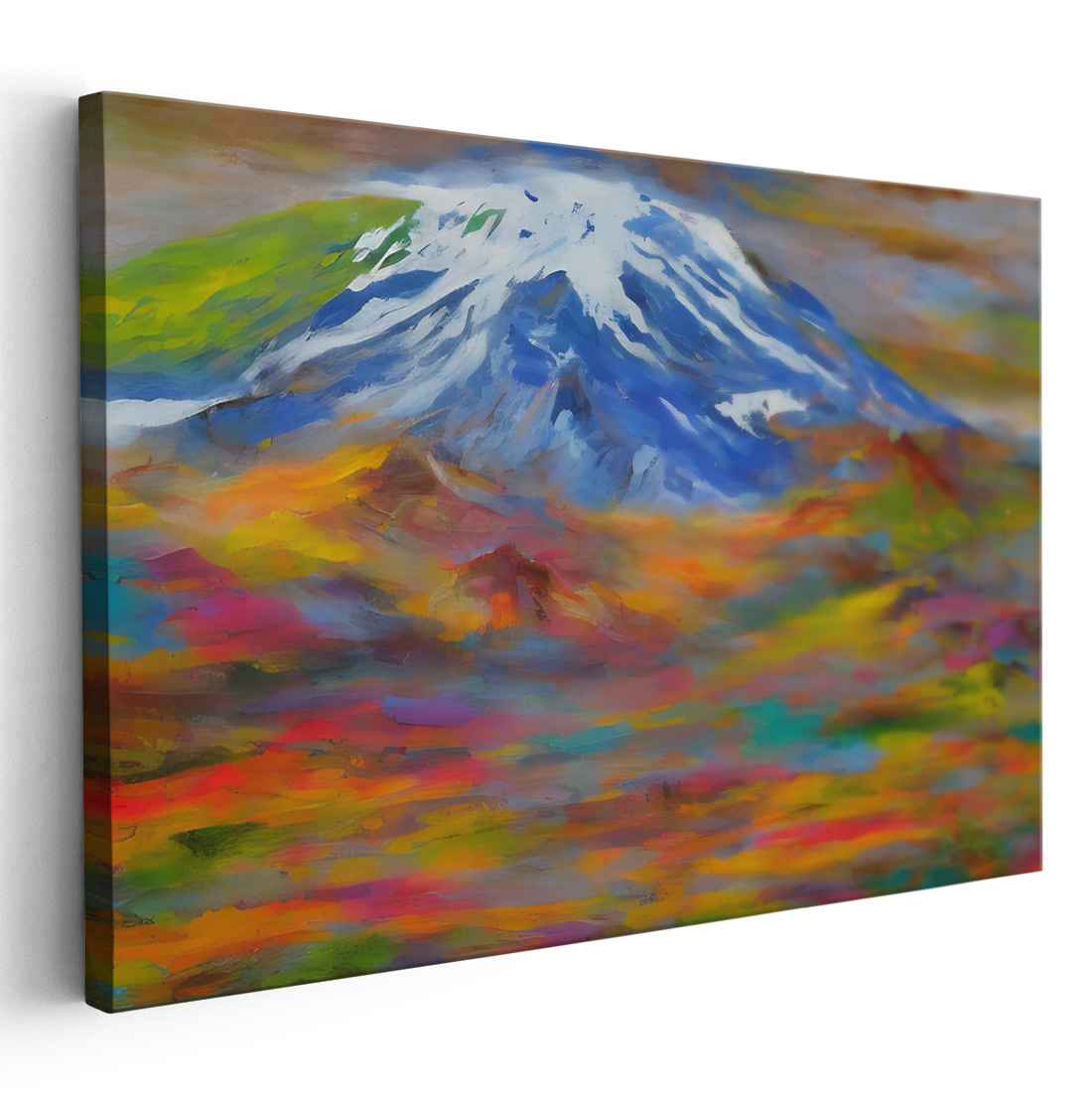 Granite Resonance: Vivid Mountain Landscape Canvas Art Print — Kanvah
