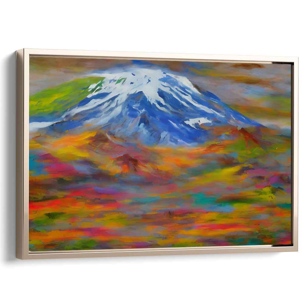 Granite Resonance: Vivid Mountain Landscape Canvas Art Print — Kanvah