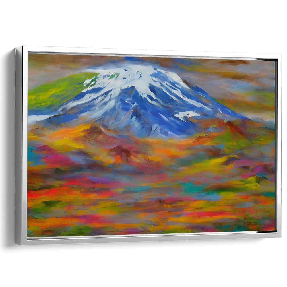 Granite Resonance: Vivid Mountain Landscape Canvas Art Print — Kanvah