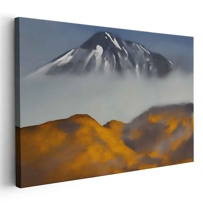 Cascade Valley Journey: Tranquil Mountain Landscape Canvas Art Print
