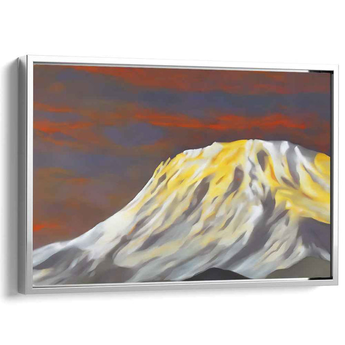 Sunset's Frosty Embrace: Majestic Sunset Over Snow-Capped Mountain