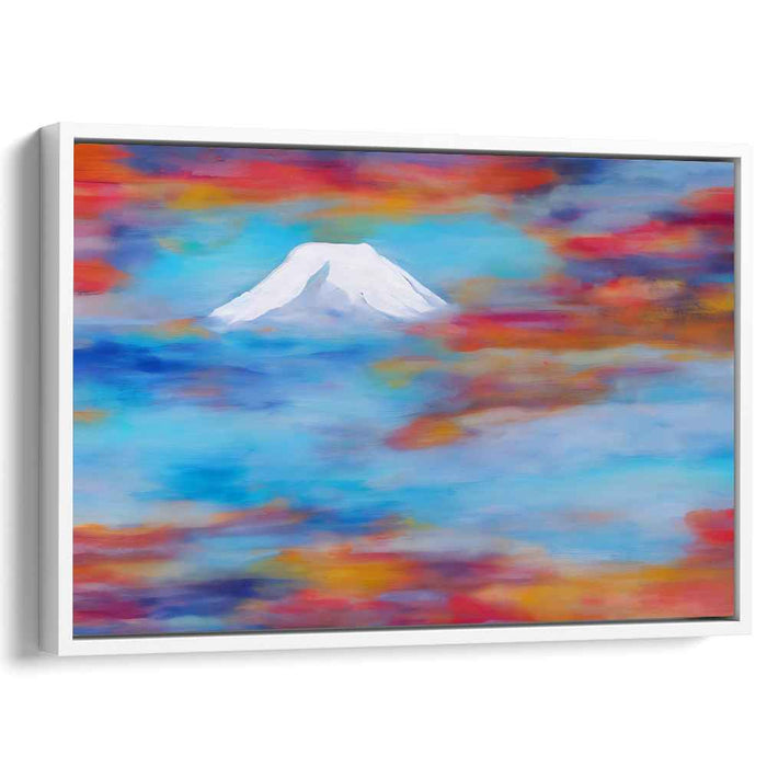 Chromatic Peaks Dance Free: Colorful Abstract Mountain Canvas Art