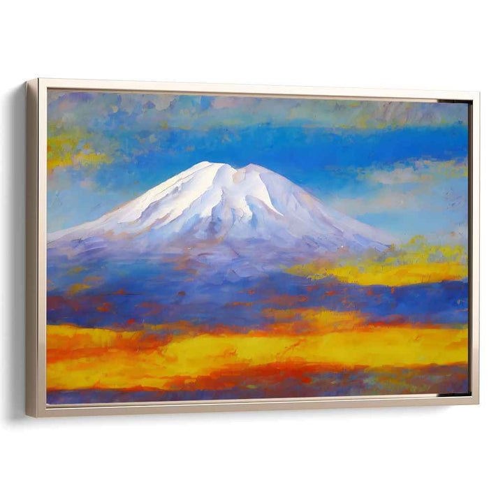 Glacial Reverie: Impressionist Snow-Capped Mountain Landscape