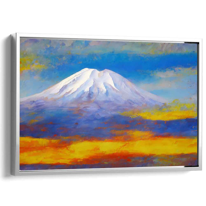 Glacial Reverie: Impressionist Snow-Capped Mountain Landscape