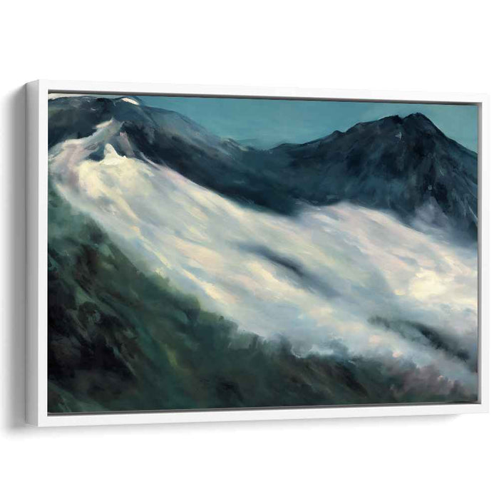 Mountain Veil: Serene Mountain Landscape with Mist