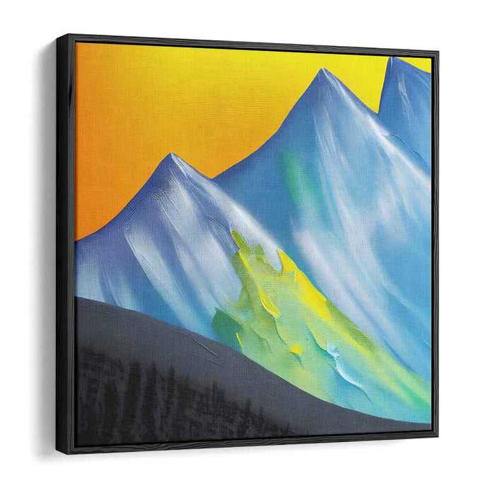 Peak Euphoria: Vibrant Mountain Landscape Canvas Art Print