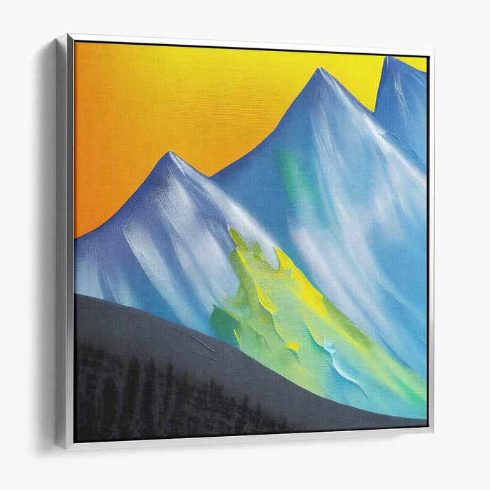 Peak Euphoria: Vibrant Mountain Landscape Canvas Art Print