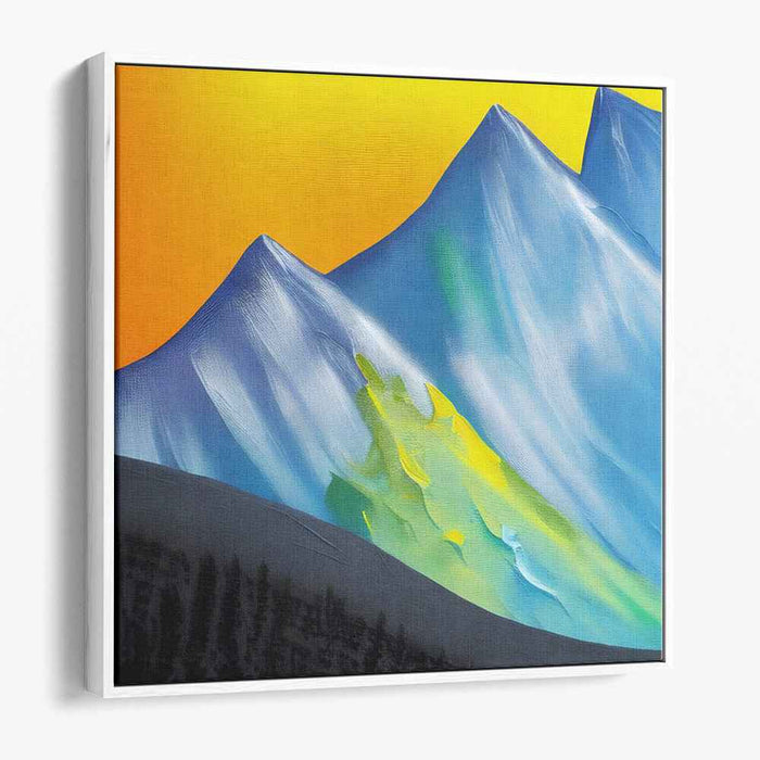 Peak Euphoria: Vibrant Mountain Landscape Canvas Art Print