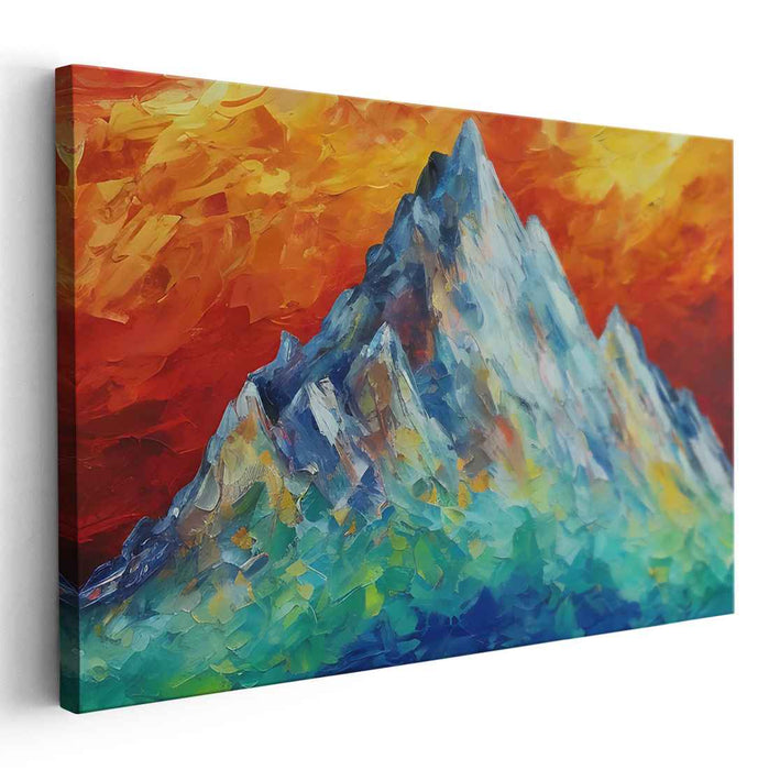 Whimsical Colors Dance: Impressionist Palette Knife Canvas Art