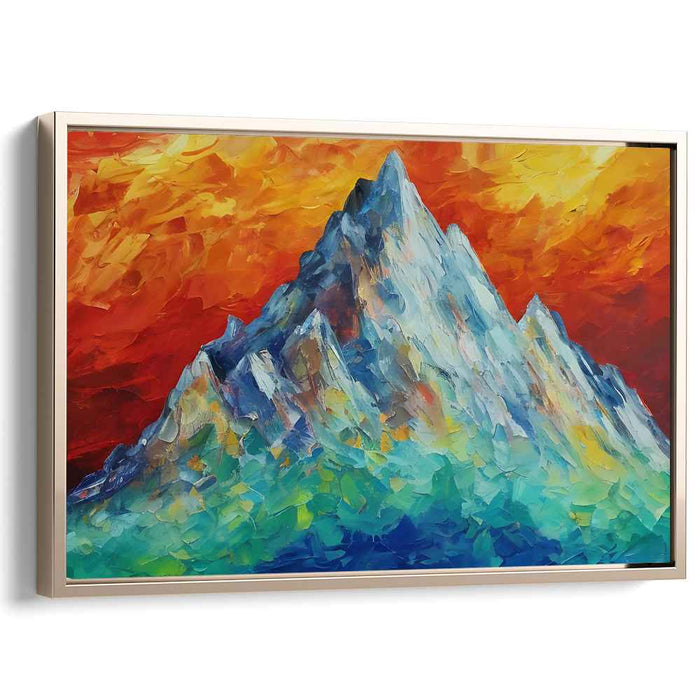 Whimsical Colors Dance: Impressionist Palette Knife Canvas Art