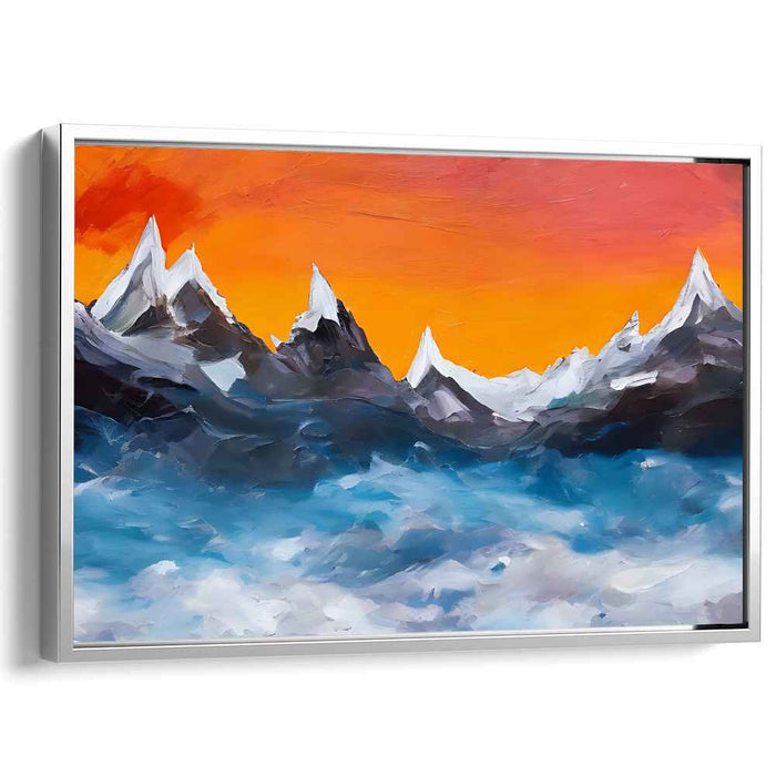 Twilight Peaks Drama: A Dramatic Mountain Landscape at Dawn