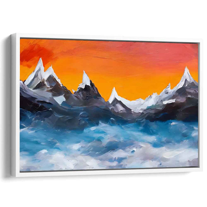 Twilight Peaks Drama: A Dramatic Mountain Landscape at Dawn