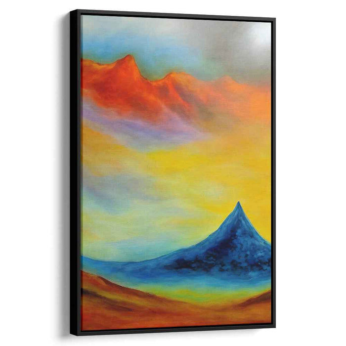 Enchanted Horizon: Ethereal Landscape in Vivid Hues Canvas Art Print