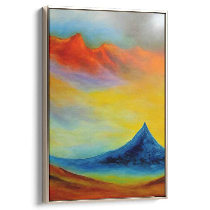 Enchanted Horizon: Ethereal Landscape in Vivid Hues Canvas Art Print