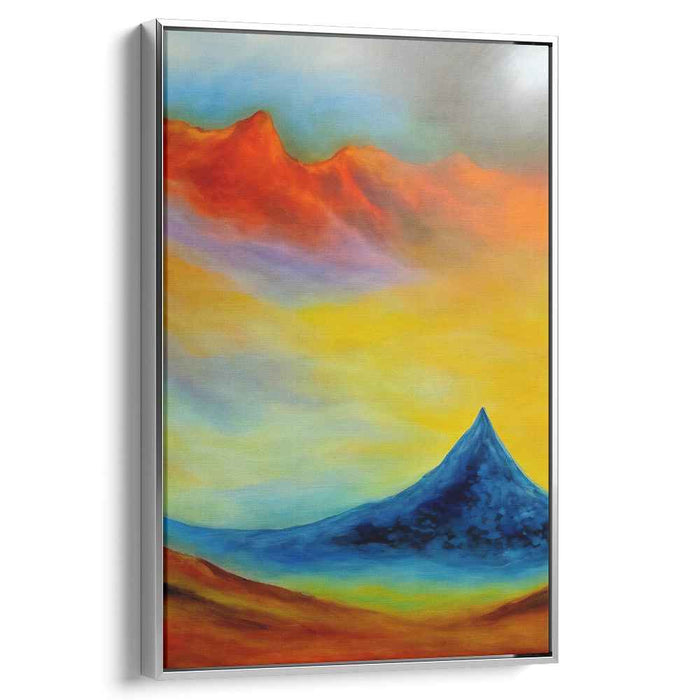 Enchanted Horizon: Ethereal Landscape in Vivid Hues Canvas Art Print
