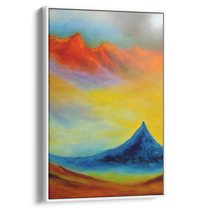 Enchanted Horizon: Ethereal Landscape in Vivid Hues Canvas Art Print