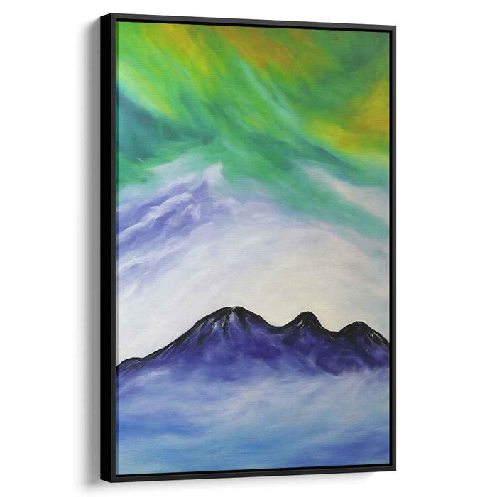 Celestial Mountain Whispers: Impressionist-Inspired Landscape Canvas Art