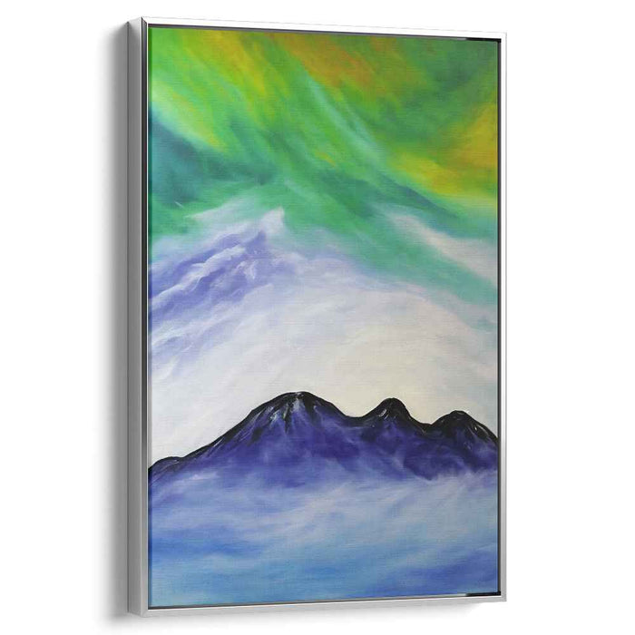 Celestial Mountain Whispers: Impressionist-Inspired Landscape Canvas Art