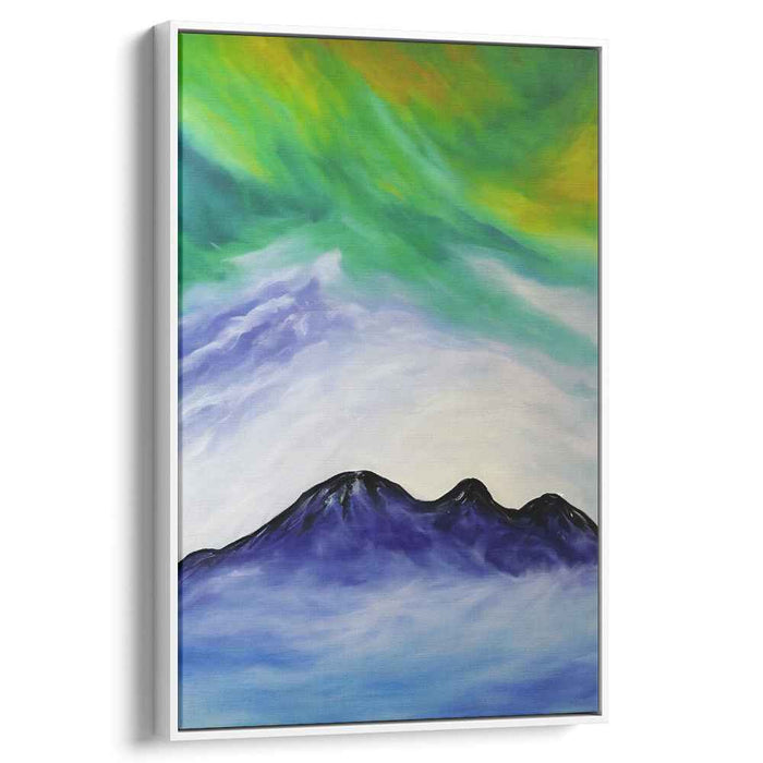 Celestial Mountain Whispers: Impressionist-Inspired Landscape Canvas Art