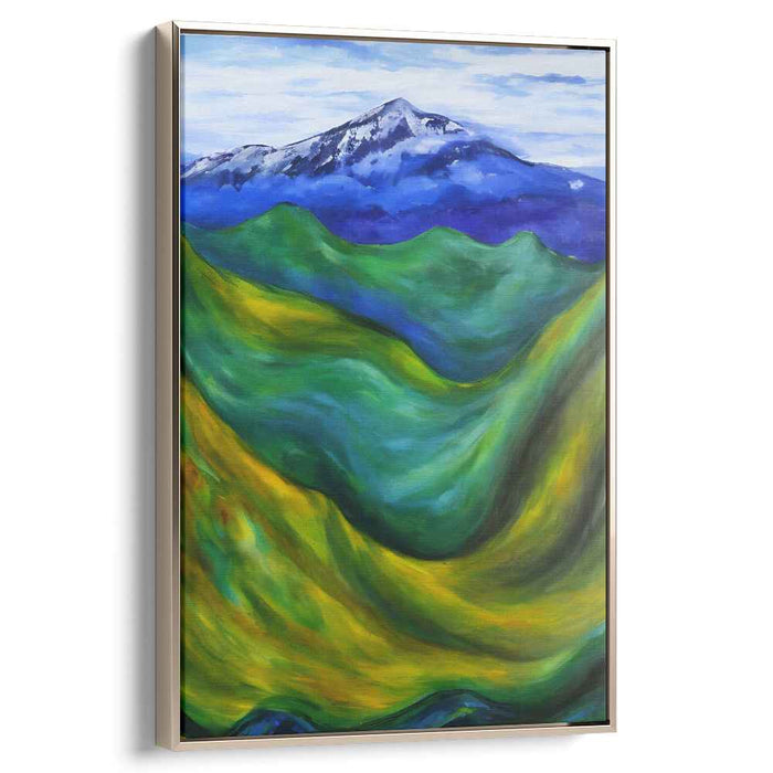 Eternal Summit Harmony: Majestic Mountain and Rolling Hills Landscape