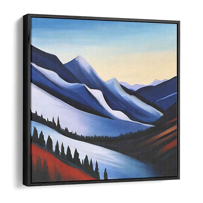 Anew Heights: Contemporary Impressionist Mountain Landscape Canvas Art Print