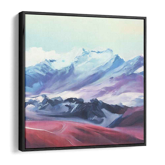Brushstroke Symphony Over Peaks: Contemporary Impressionist Mountain Landscape Canvas Art